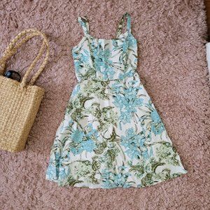 Loft Sleeveless Petite A line flower print dress